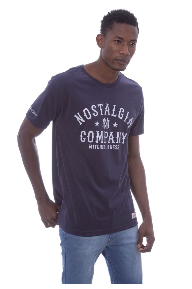 Camiseta-Mitchell---Ness-Estampada-Nostalgic-Company-Branding-Azul-Marinho