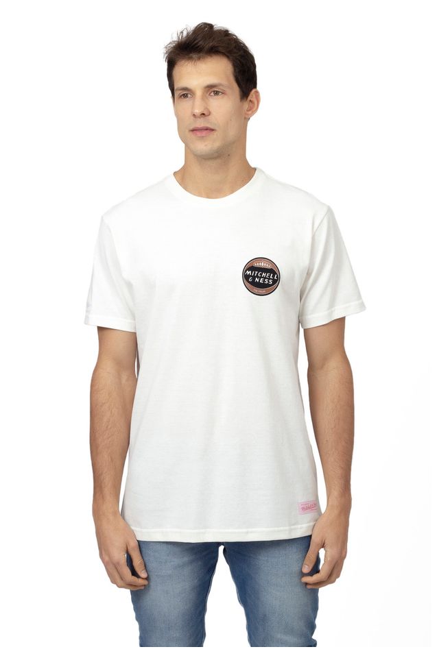 Camiseta-Mitchell---Ness-Estampada-Mini-Logo-Branding-Off-White
