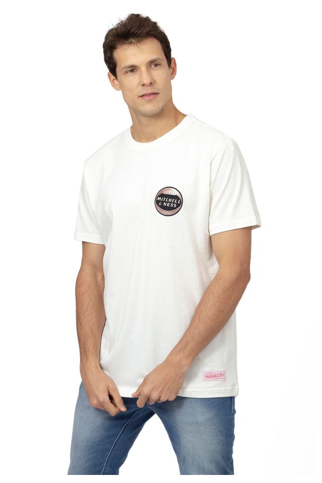 Camiseta-Mitchell---Ness-Estampada-Mini-Logo-Branding-Off-White