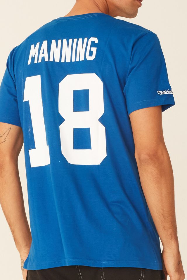 Camiseta-Mitchell---Ness-Estampada-Indiana-Colt-Peyton-Manning-Azul
