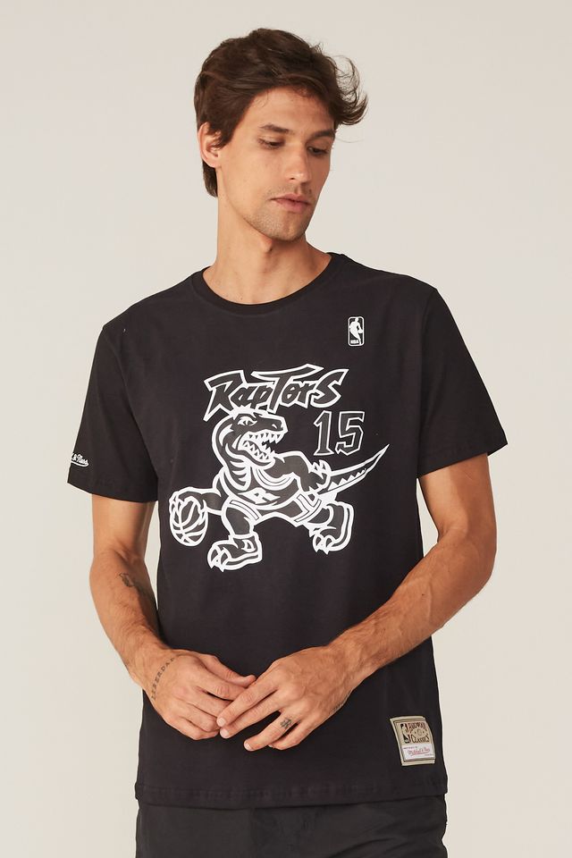 Camiseta-Mitchell---Ness-Estampada-Toronto-Raptors-Vince-Carter-Preta