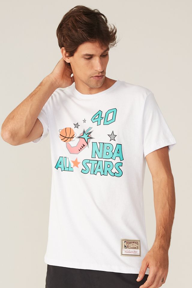 Camiseta-Mitchell---Ness-Estampada-NBA-All-Star-Shawn-Kemp-Branca