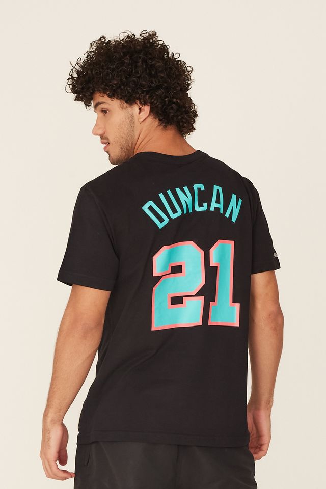 Camiseta-Mitchell---Ness-Especial-San-Antonio-Spurs-Tim-Duncan-Preta
