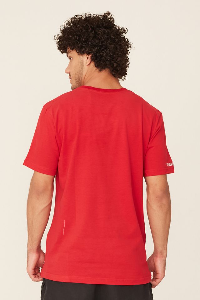 Camiseta-Mitchell---Ness-Estampada-Toronto-Raptors-Vermelha