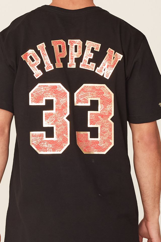 Camiseta-Mitchell---Ness-Especial-Chicago-Bulls-Scottie-Pippen-Preta