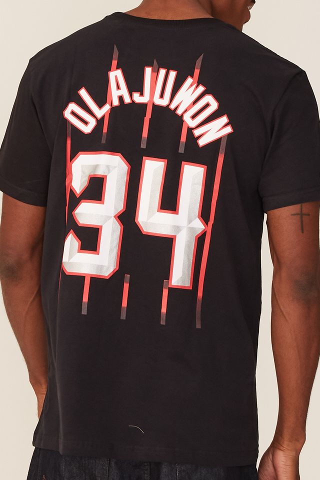 Camiseta-Mitchell---Ness-Especial-Houston-Rockets-Hakeem-Olajuwon-Preta