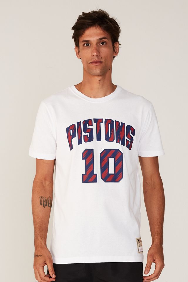 Camiseta-Mitchell---Ness-Especial-Detroit-Pistons-Dennis-Keith-Rodman-Branca