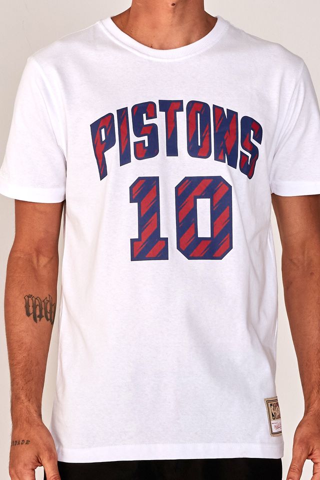 Camiseta-Mitchell---Ness-Especial-Detroit-Pistons-Dennis-Keith-Rodman-Branca