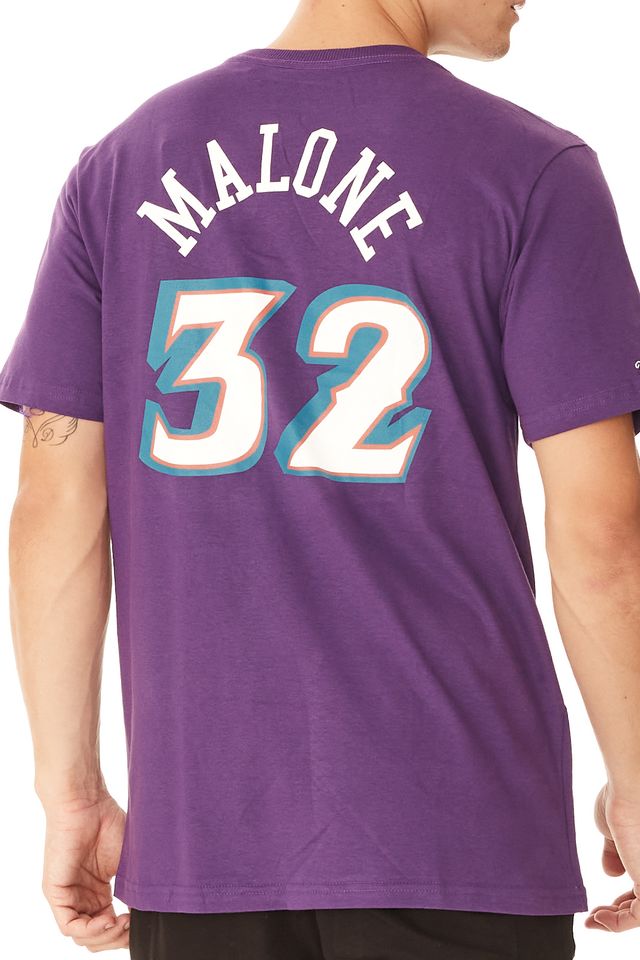 Camiseta-Mitchell---Ness-Estampada-Utah-Jazz-Karl-Malone-Roxa
