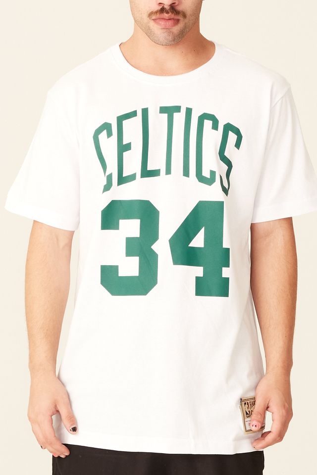 Camiseta-Mitchell---Ness-Estampada-Name-And-Number-Boston-Celtics-Paul-Pierce-Branca