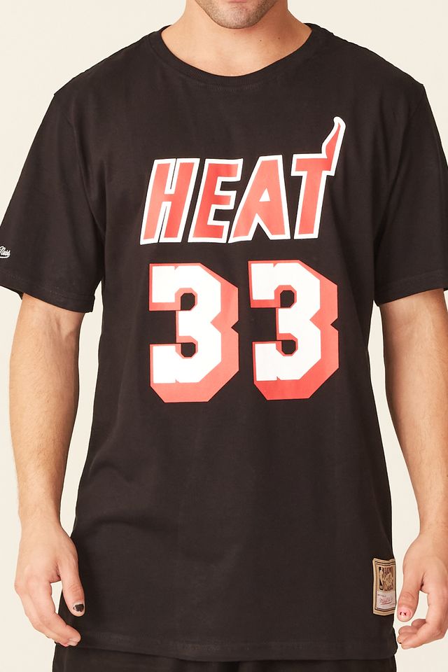 Camiseta-Mitchell---Ness-Especial-Miami-Heat-Alonzo-Mourning-Preta