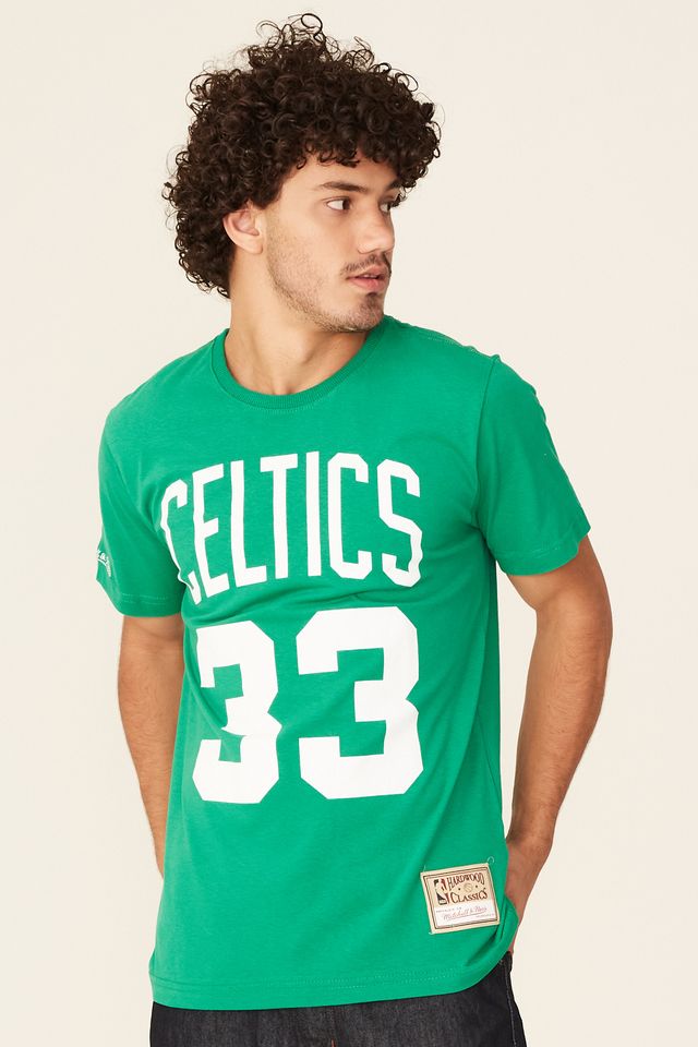 Camiseta-Mitchell---Ness-Especial-Boston-Celtics-Larry-Bird-Verde