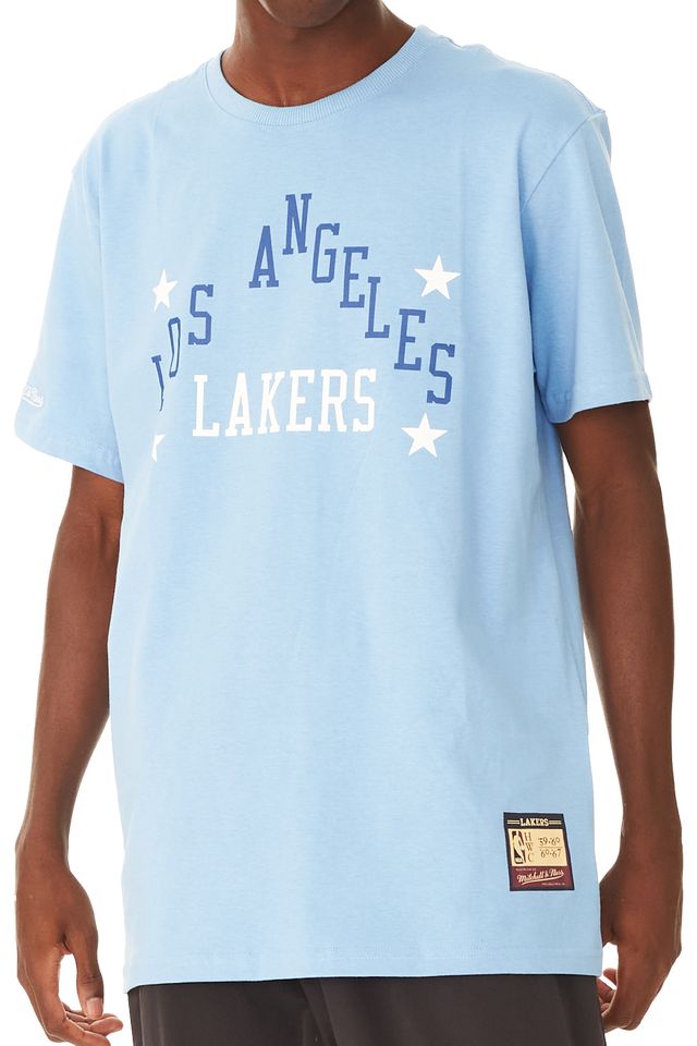 Camiseta-Mitchell---Ness-Estampada-Los-Angeles-Lakers-Azul