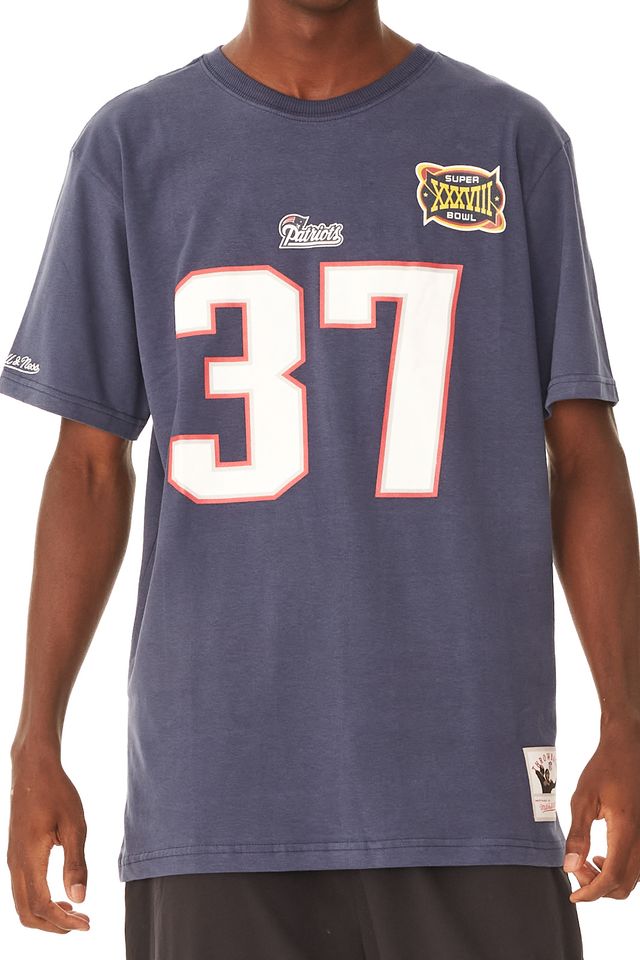 Camiseta-Mitchell---Ness-NFL-New-England-Patriots-Rodney-Harrison-Azul