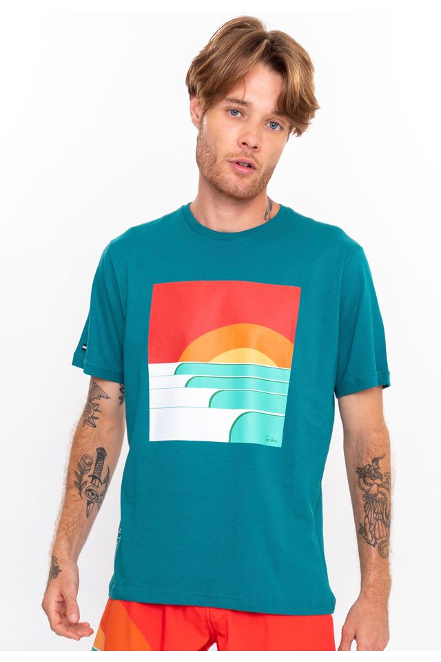 Camiseta-HD-Sunset-Collab-Tom-Veiga-Verde