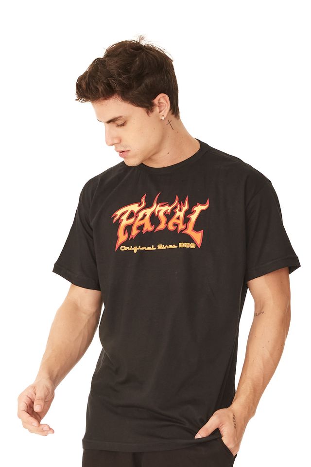 Camiseta-Fatal-Plus-Size-Fire-Preta