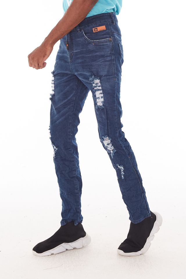 Calca-Jeans-Onbongo-Slim-Com-Puidos-Azul