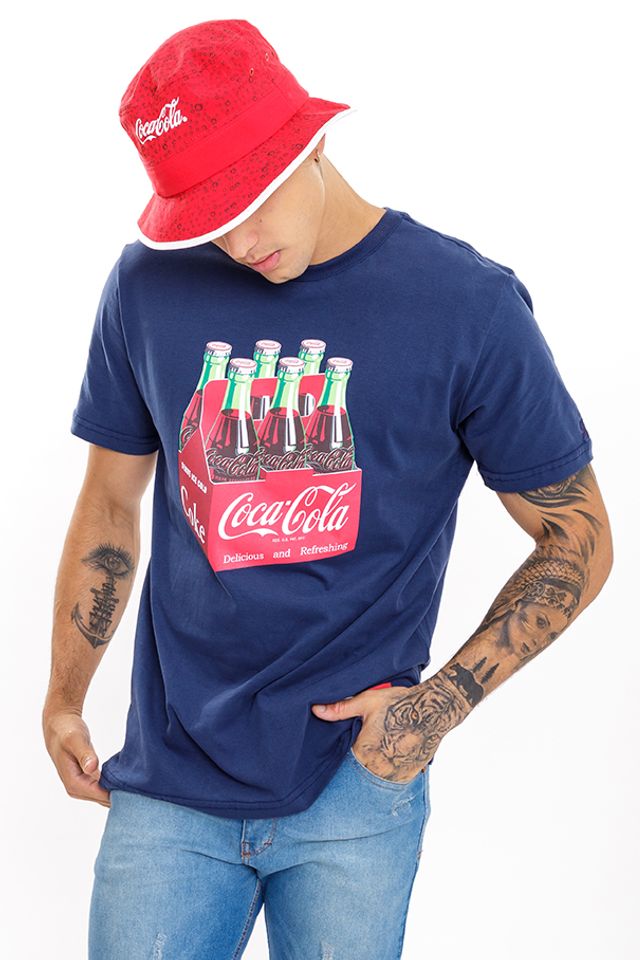 Camiseta-Starter-Collab-Coca-Cola-Crate-Azul