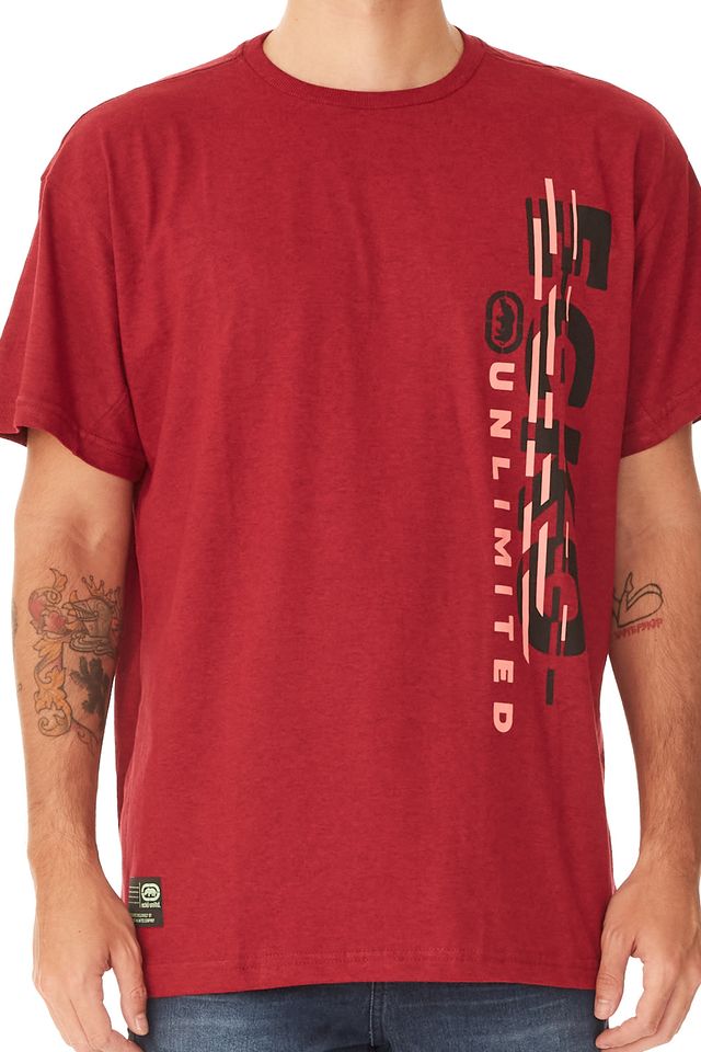 Camiseta-Ecko-Plus-Size-Estampada-Vermelha-Mescla