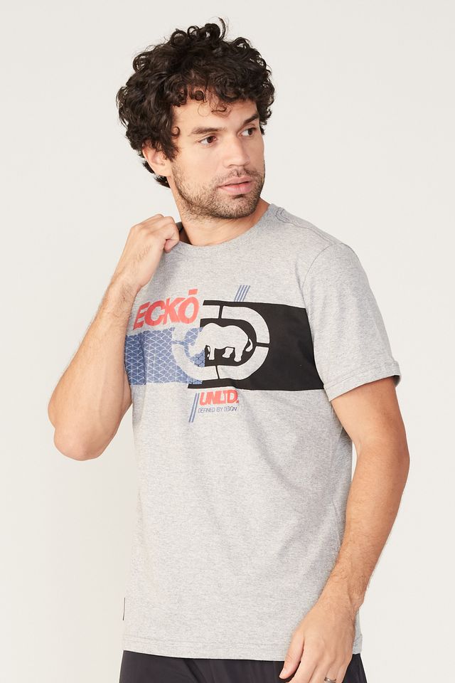 Camiseta-Ecko-Estampada-Bege-Mescla