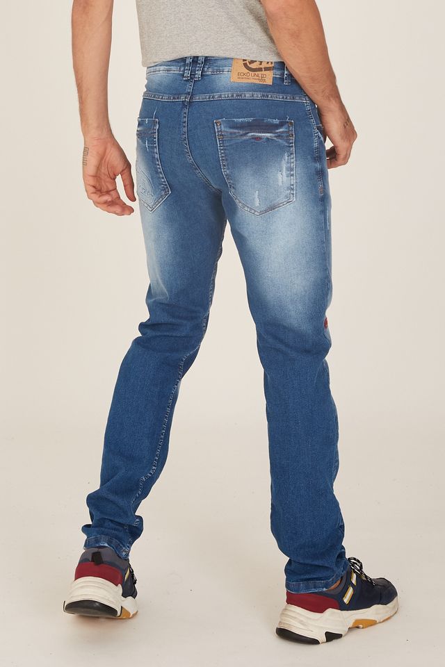 Calca-Jeans-Ecko-Slim-Confort-Azul