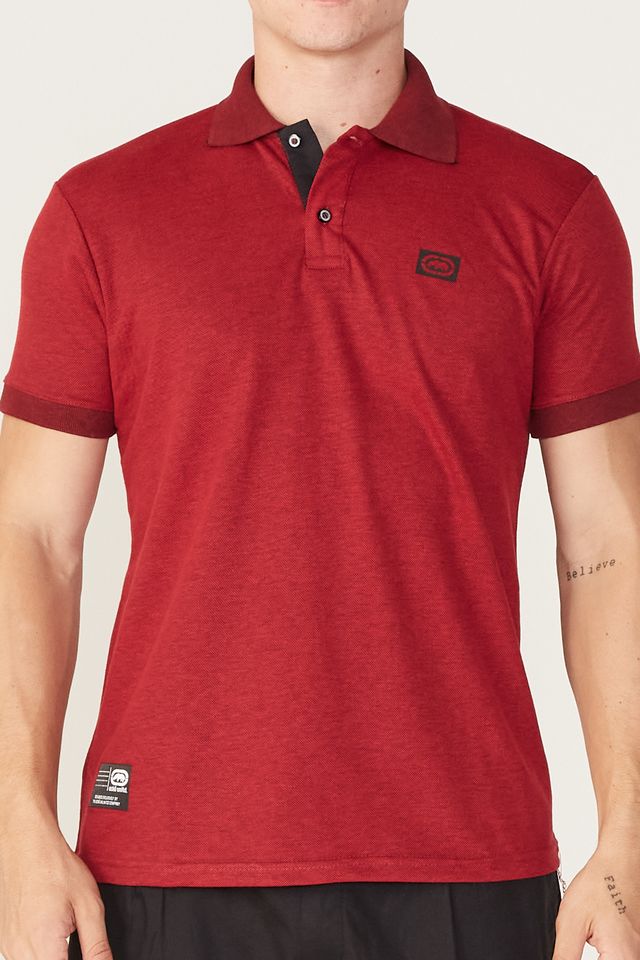 Camisa-Polo-Ecko-Piquet-Fashion-Basic-Vermelha