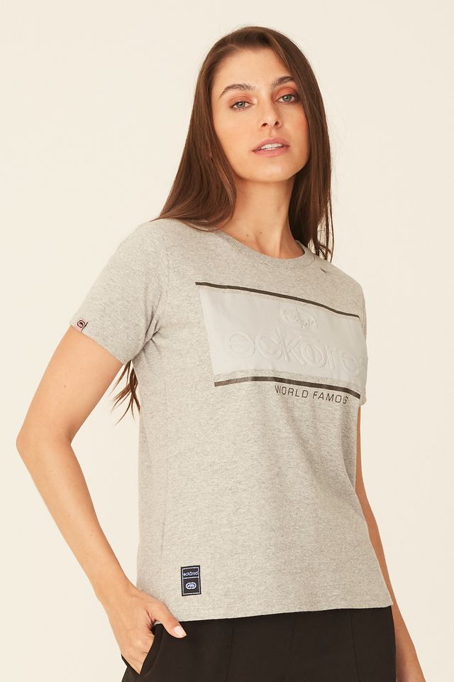 Camiseta-Ecko-Feminina-Estampada-Cinza-Mescla