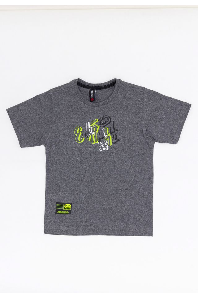 Camiseta-Ecko-Infantil-Estampada-Cinza-Mescla-Escuro