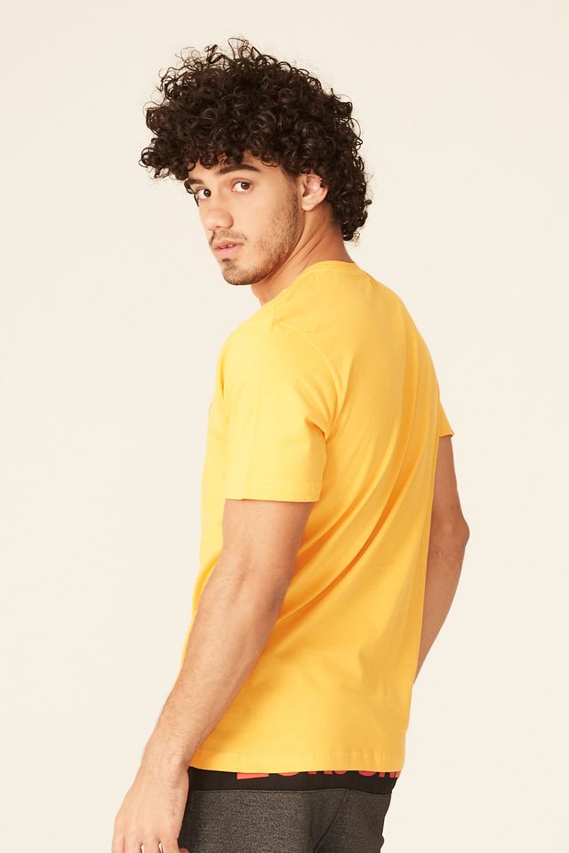 Camiseta-Ecko-Estampada-Amarela