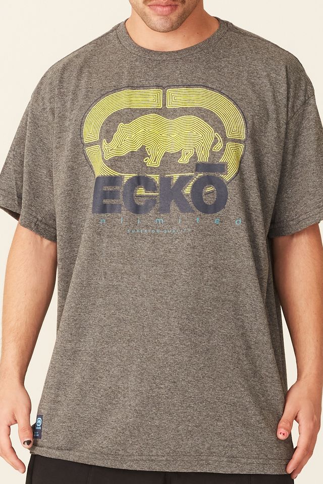 Camiseta-Ecko-Plus-Size-Estampada-Cinza-Mescla-Escuro