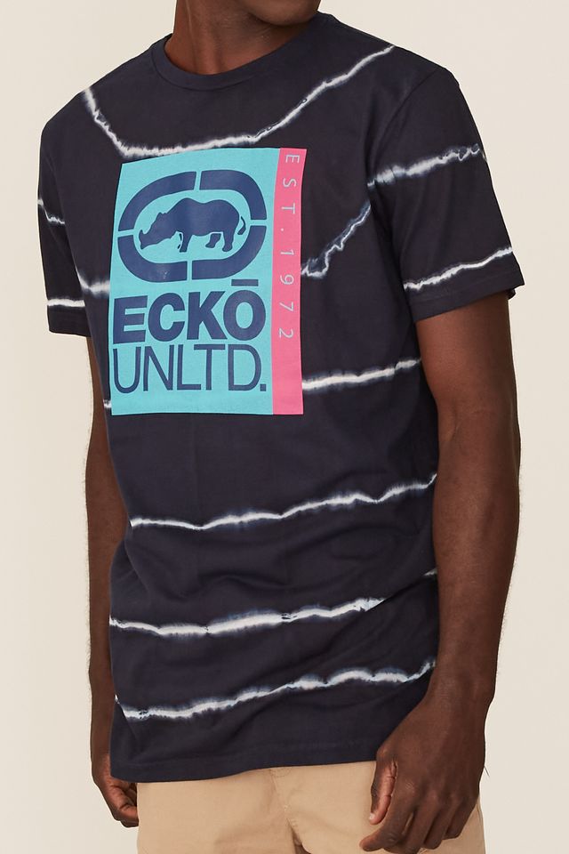Camiseta-Ecko-Especial-Listrada-Azul-Marinho