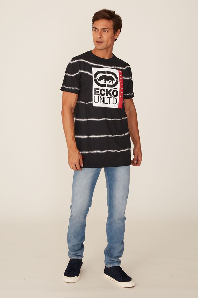 Camiseta-Ecko-Especial-Listrada-Preta