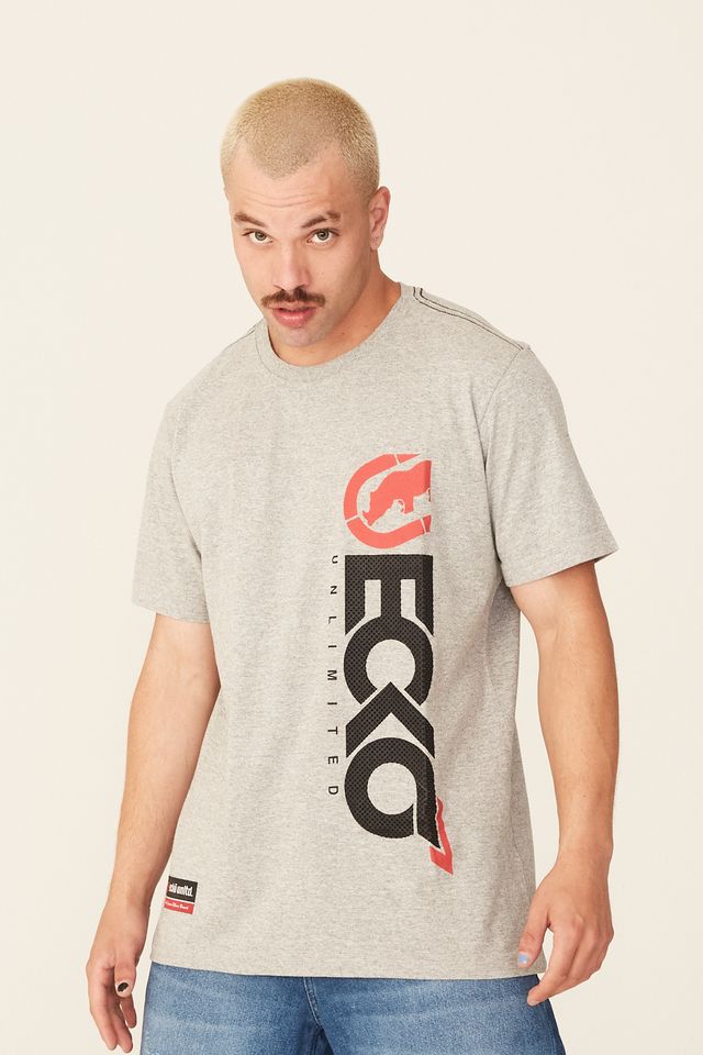 Camiseta-Ecko-Estampada-Big-Logo-Bege-Mescla
