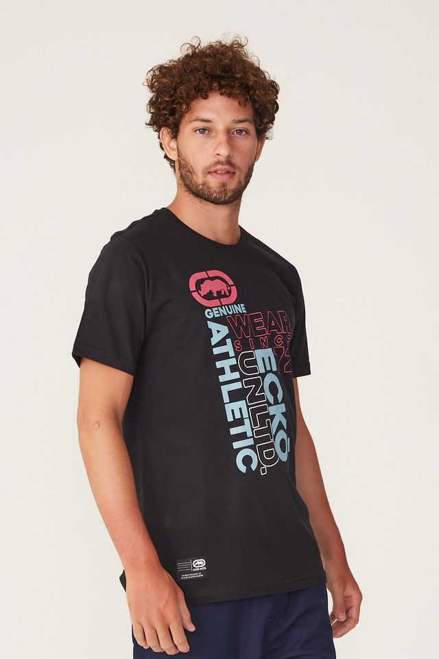 Camiseta-Ecko-Estampada-Athletic-Preta