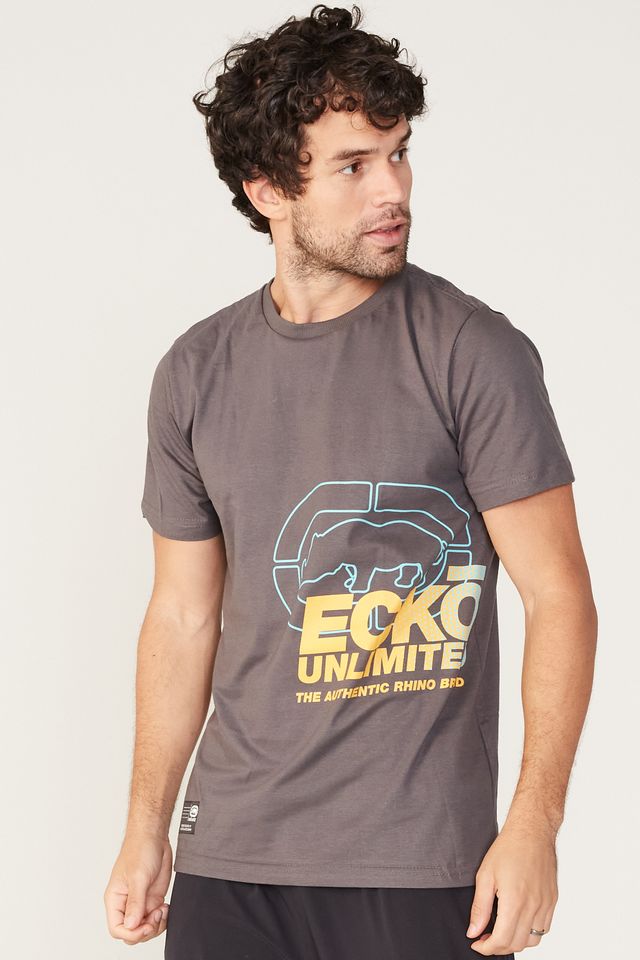 Camiseta-Ecko-Estampada-Cinza-Carvao
