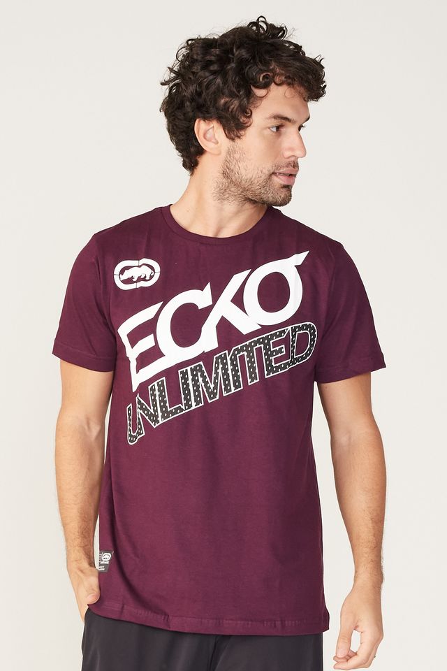 Camiseta-Ecko-Estampada-Vinho