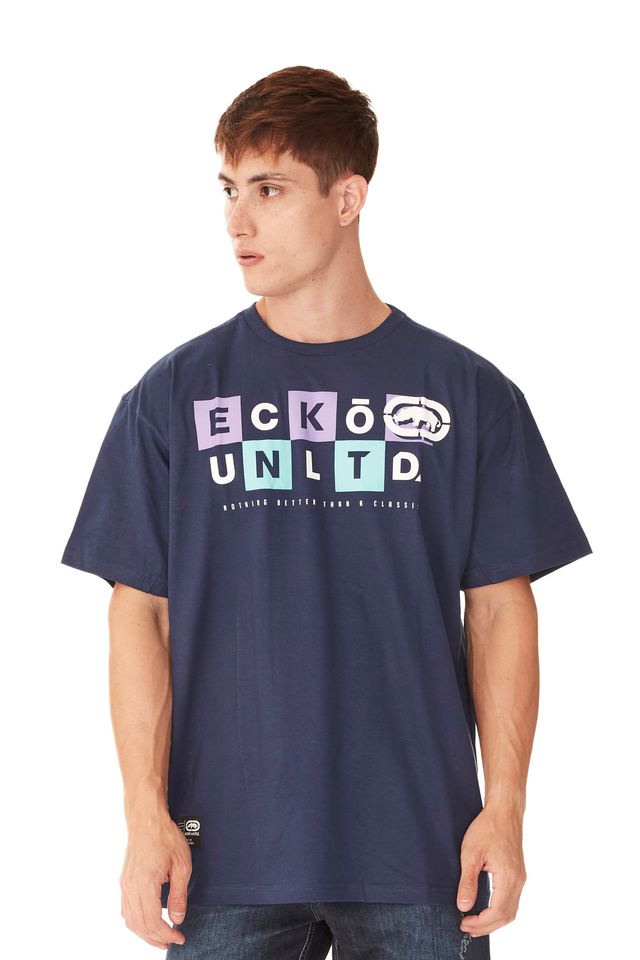Camiseta-Ecko-Plus-Size-Estampada-Azul-Marinho