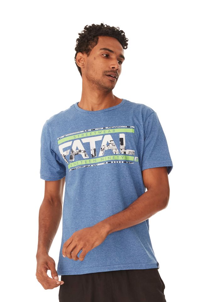 Camiseta-Fatal-Street-Wear-Azul-Mescla