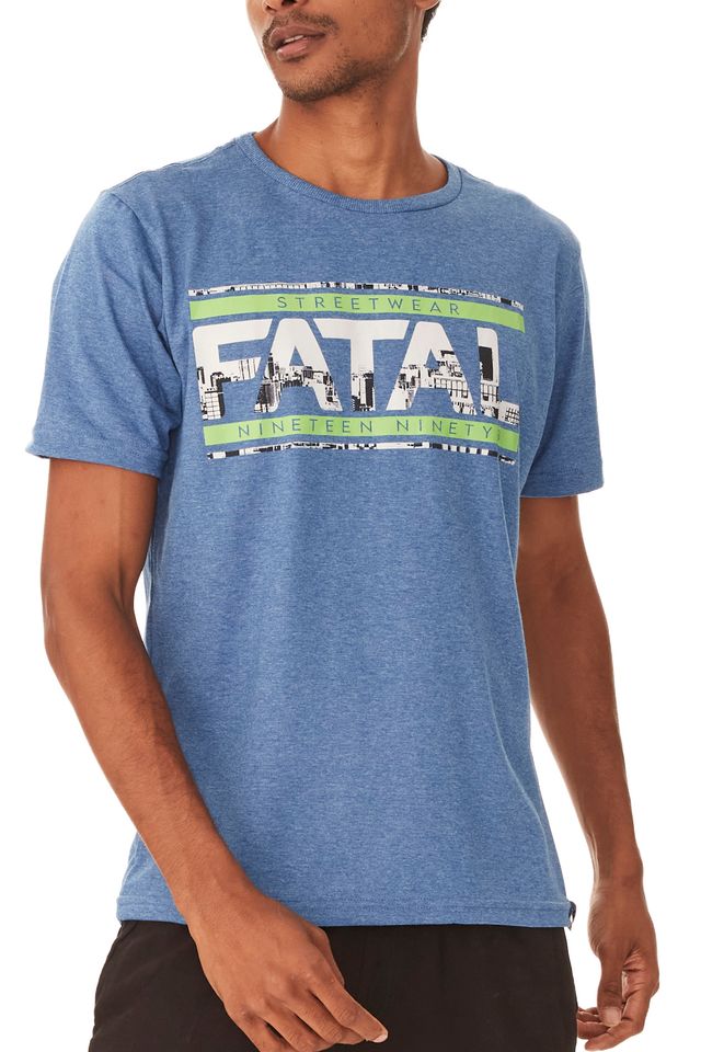Camiseta-Fatal-Street-Wear-Azul-Mescla