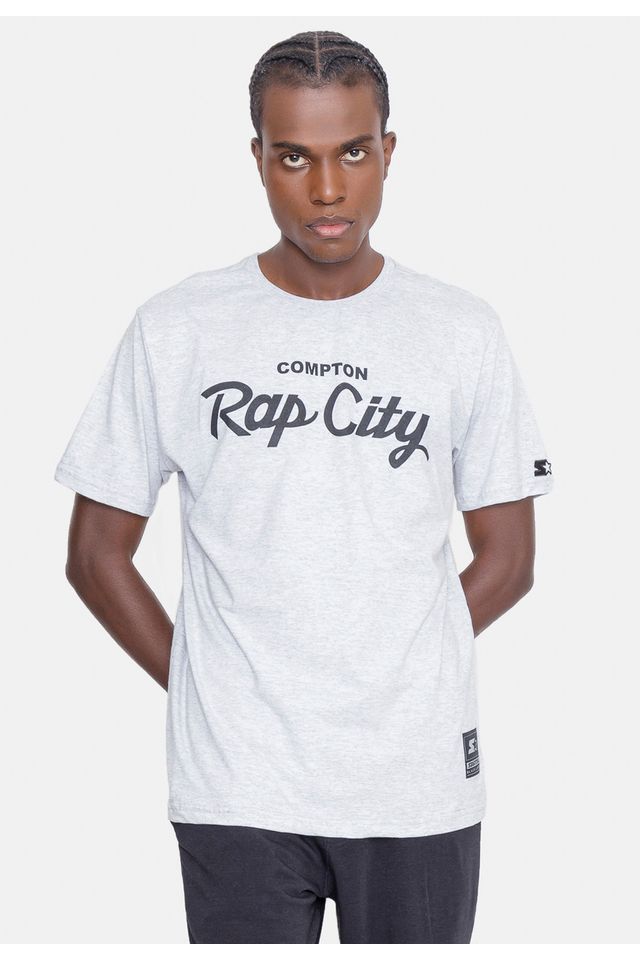 Camiseta-Starter-Compton-Rap-City-Cinza-Mescla