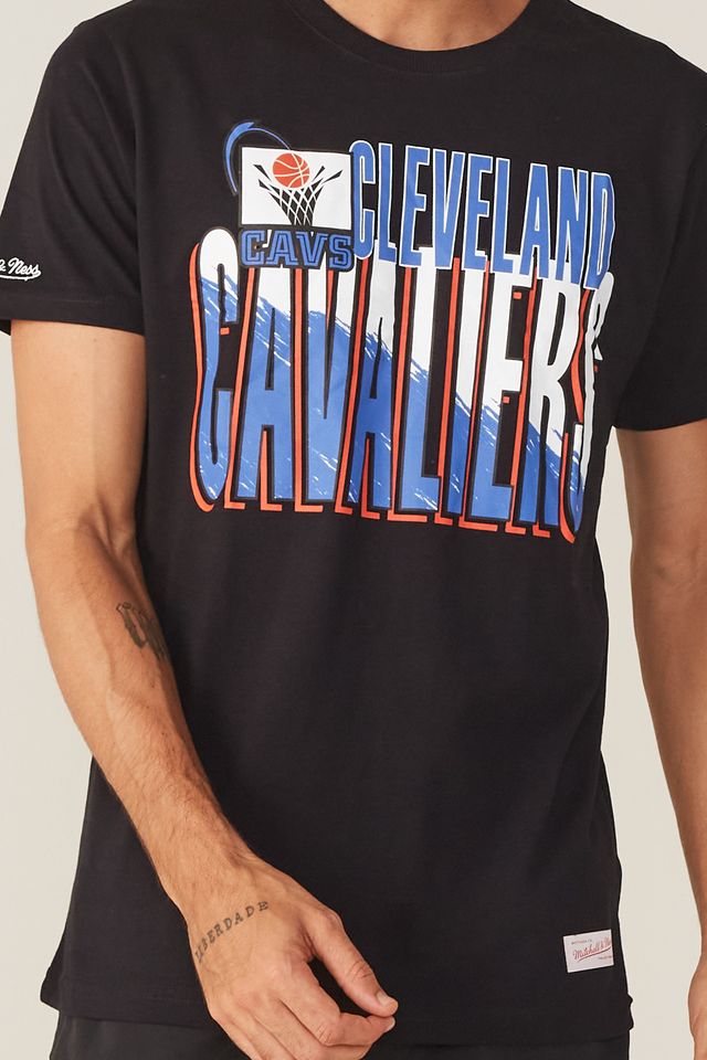 Camiseta-Mitchell---Ness-Estampada-Scribble-Fill-Cleveland-Cavaliers-Preta
