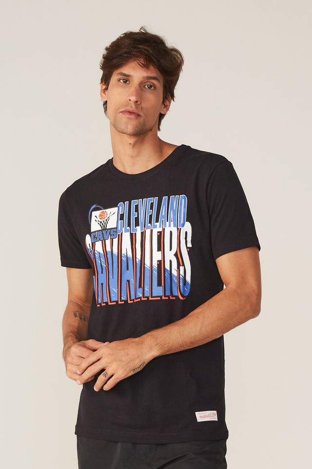 Camiseta-Mitchell---Ness-Estampada-Scribble-Fill-Cleveland-Cavaliers-Preta
