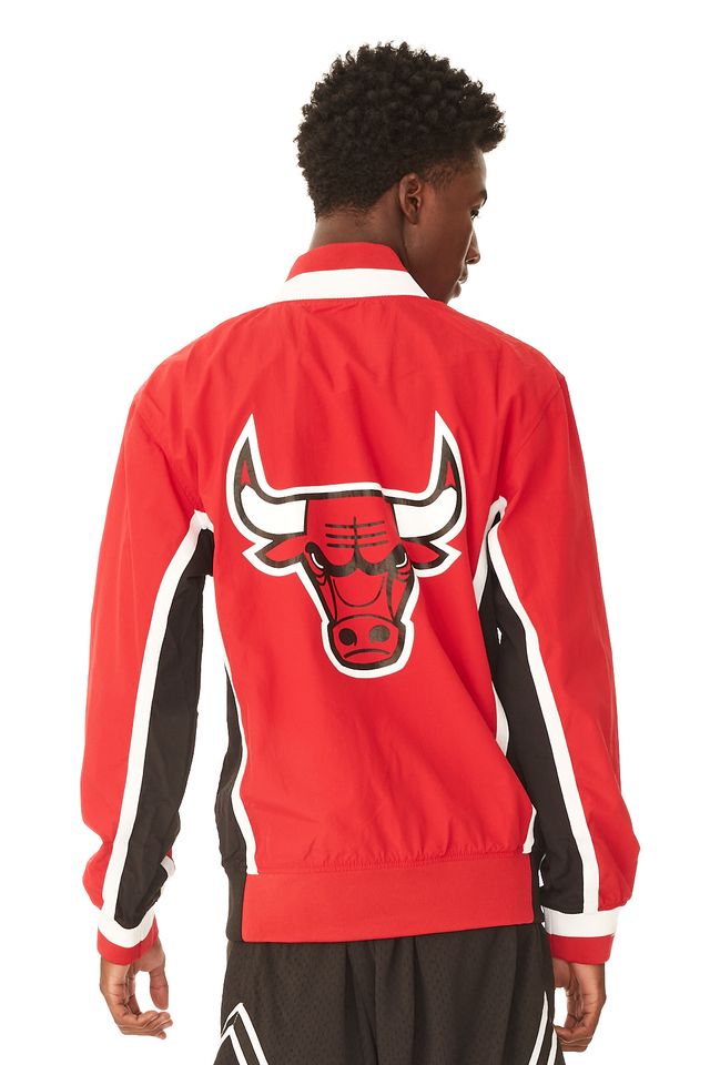 Jaqueta-Mitchell---Ness-Jersey-Authentic-Warm-Up-Chicago-Bulls-Vermelha