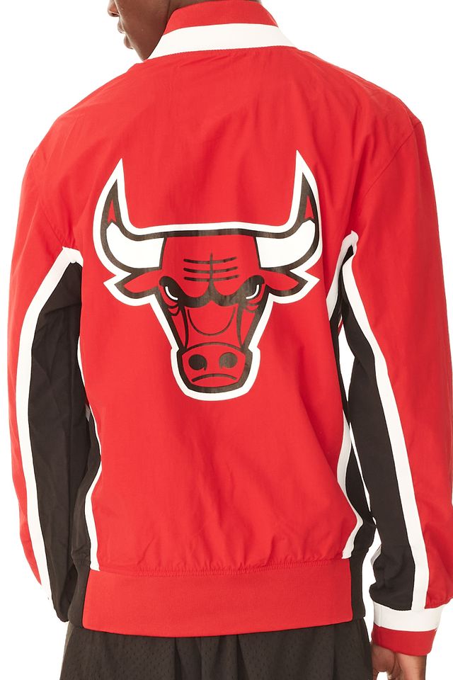 Jaqueta-Mitchell---Ness-Jersey-Authentic-Warm-Up-Chicago-Bulls-Vermelha