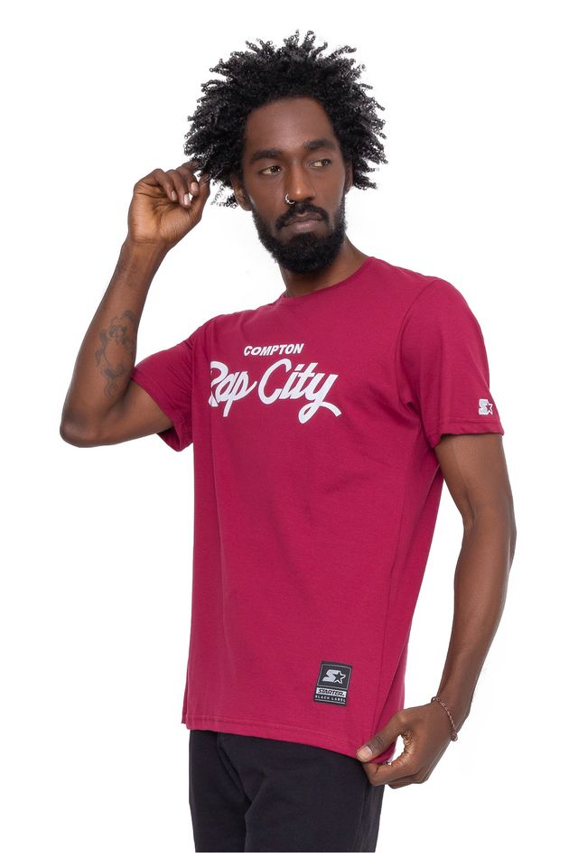 Camiseta-Starter-Compton-Rap-City-Vinho