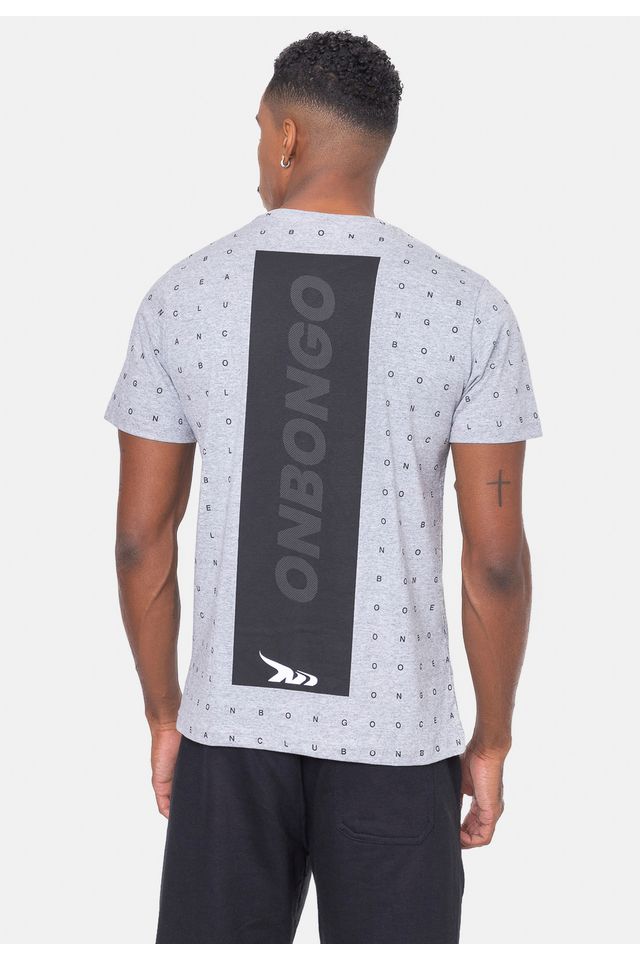 Camiseta-Onbongo-Luck-Cinza-Mescla