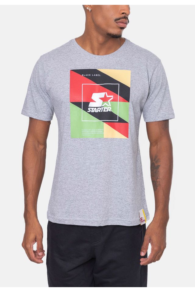 Camiseta-Starter-Geometric-Cinza-Mescla