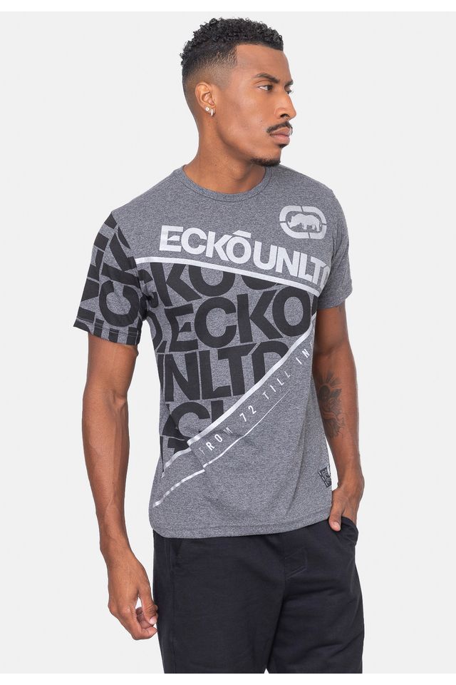Camiseta-Ecko-Style-Cinza-Mescla-Escuro