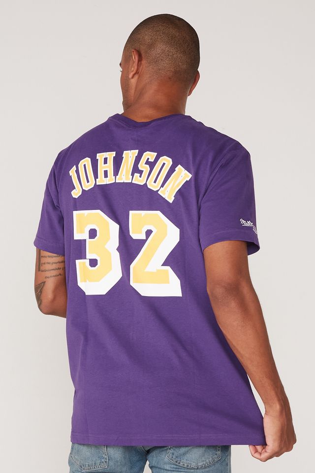Camiseta-Mitchell---Ness-Estampada-Los-Angeles-Lakers-Roxa