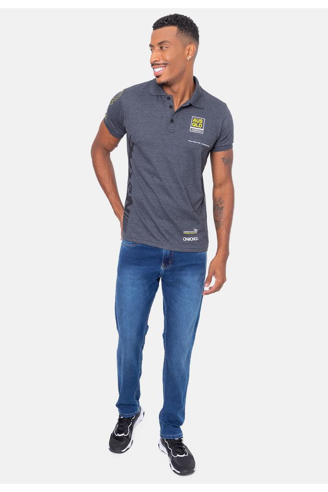 Camisa-Polo-Onbongo-Piquet-Gray-Preto-Mescla